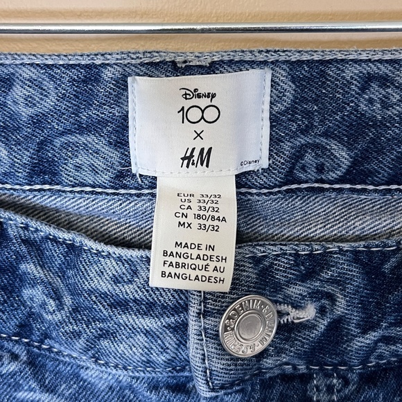 H&M Disney 100 Years Jeans - Men's Size 33*29 - Blue - Picture 2 of 9